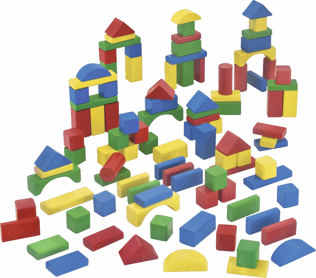 Heros Blocks Colorful wooden blocks 100pcs