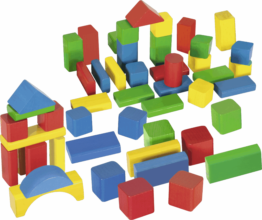 Heros Blocks Colorful wooden blocks 50pcs