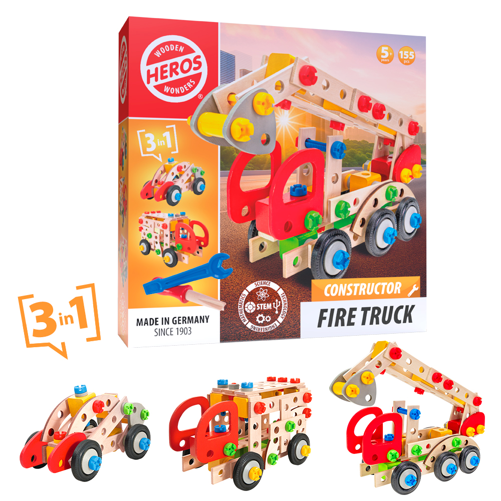 HE0009 Heros Constructor Firebtruck 155 pcs